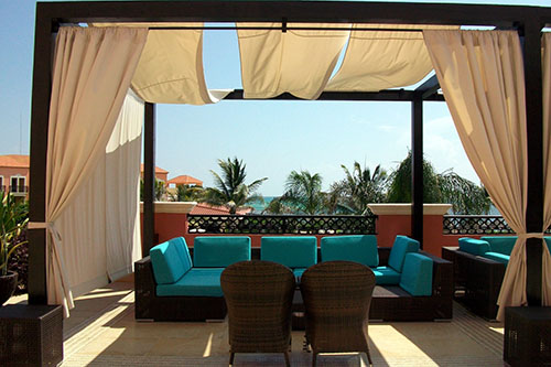 outdoor balcon with sofa