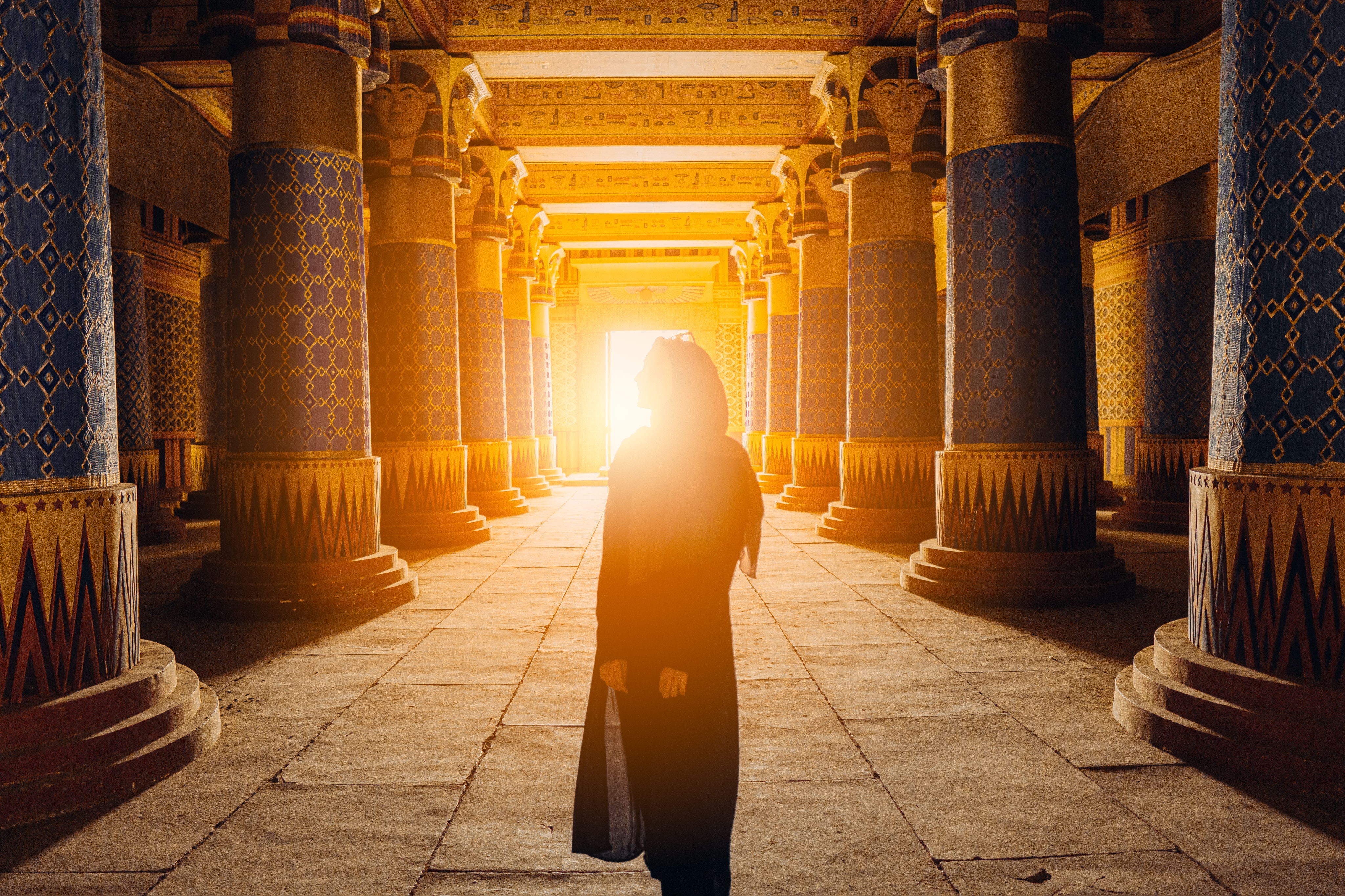 photo of an egyptian temple