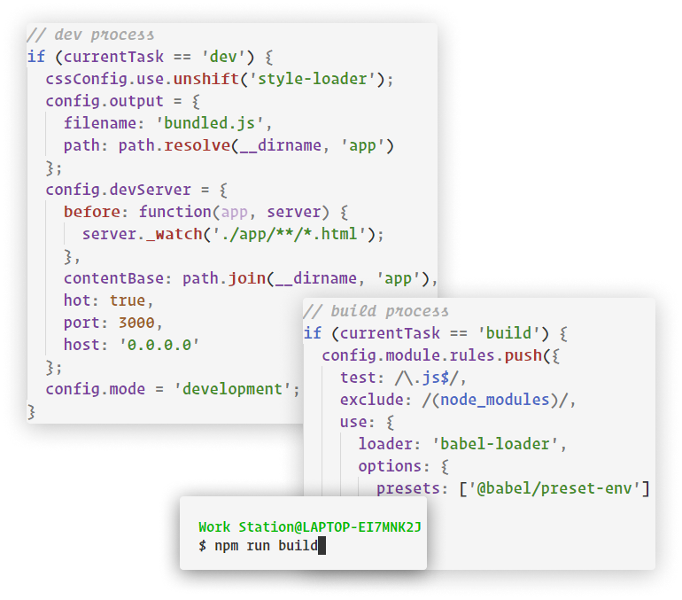 javascript's file on webpackconfig.js