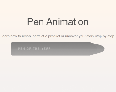 zoom on pen animation project interface website