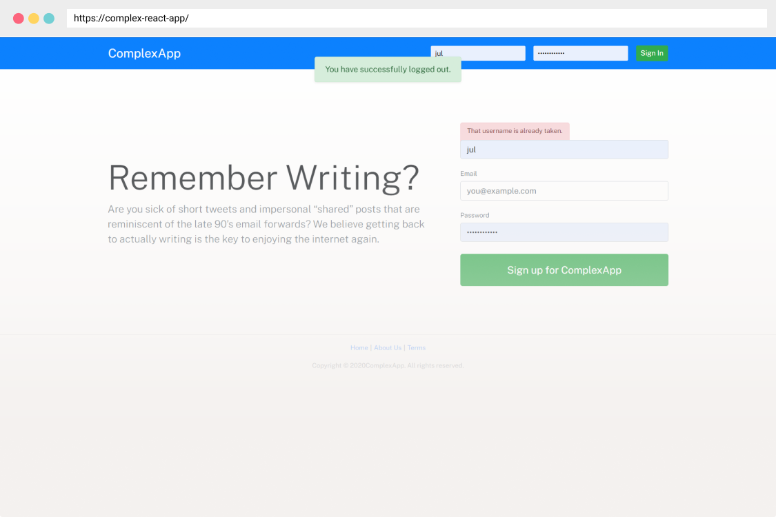 visual of the project 3 home interface